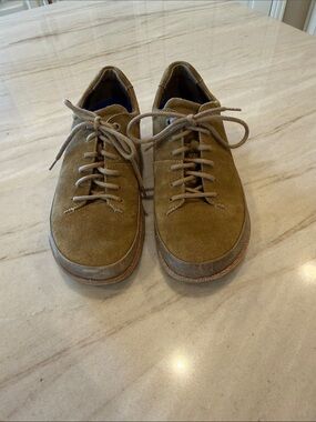 Women’s Olive/tea Suede Casual Lace-Up Sneakers